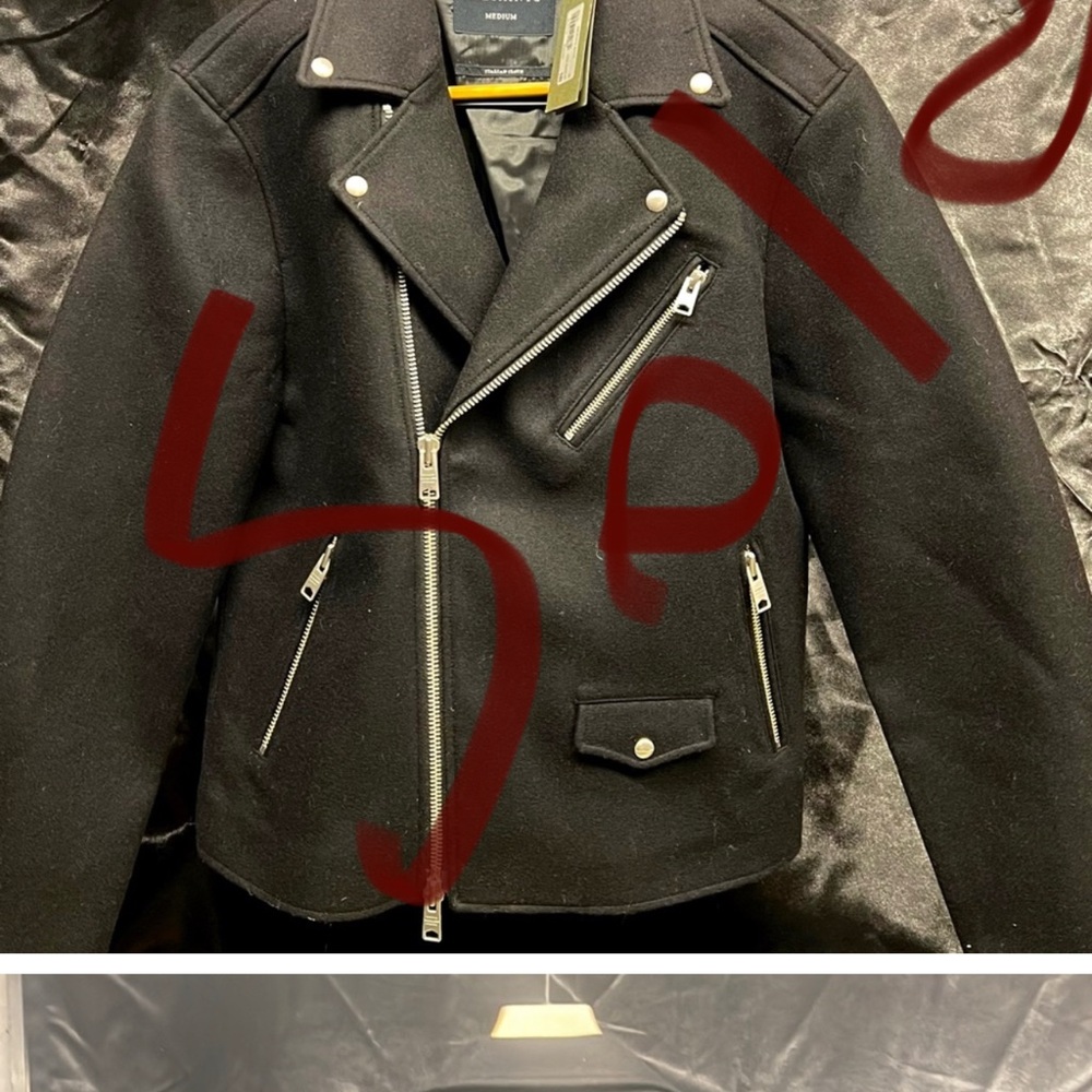 Men’s Allsaints Black leather jacket M
